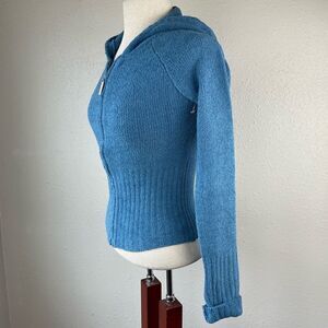 NWT Cafebrand Full Zip Hooded Sweater Top Size S